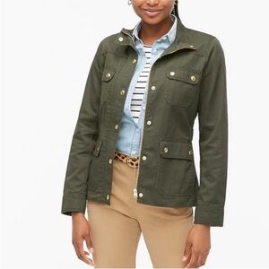 NWOT J Crew Factory cotton twill field utility jacket olive green size medium